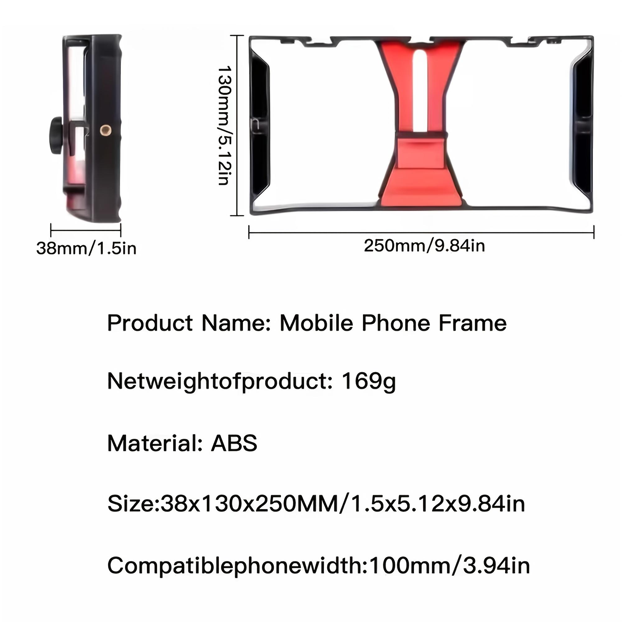 Mobile Phone Stabilizer - iPhone Tripod, suitable for iPhone video and photography. |   VLOG equipment (black) |   Very suitable for vloggers, content creators, iPhone photographers, and mobile film makers.