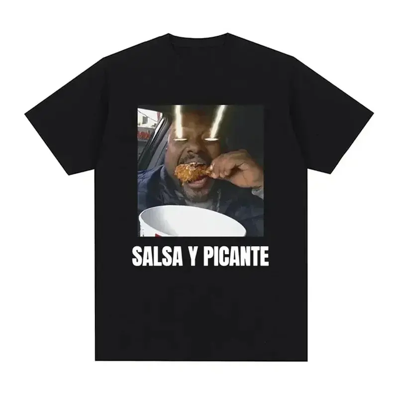 Women Fashion Short Sleeve T Shirts Tops  Tshirt Top Don Pollo "Salsa Y Picante" Ohio Graphic T-Shirt Funny Summer Streetwear