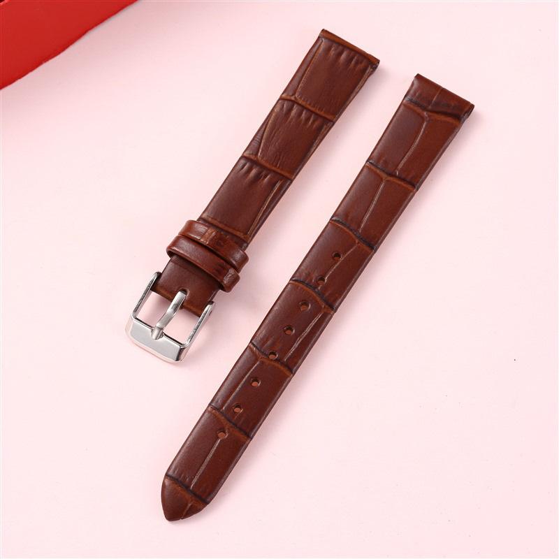 Double-sided top-grain cowhide leather strap, bamboo pattern watch strap, leather watch strap accessories, calfskin