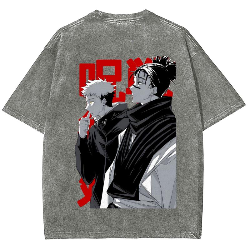 Jujutsu Kaisen Anime Vintage Tee 90s Graphic Tees Men's t Shirts Graphic Tee t Shirts Funny Graphic Tee Good Graphic Tees Men's Graphic Tees Streetwear Outfits Men Vacation Outfits Oversized Tshirt Men