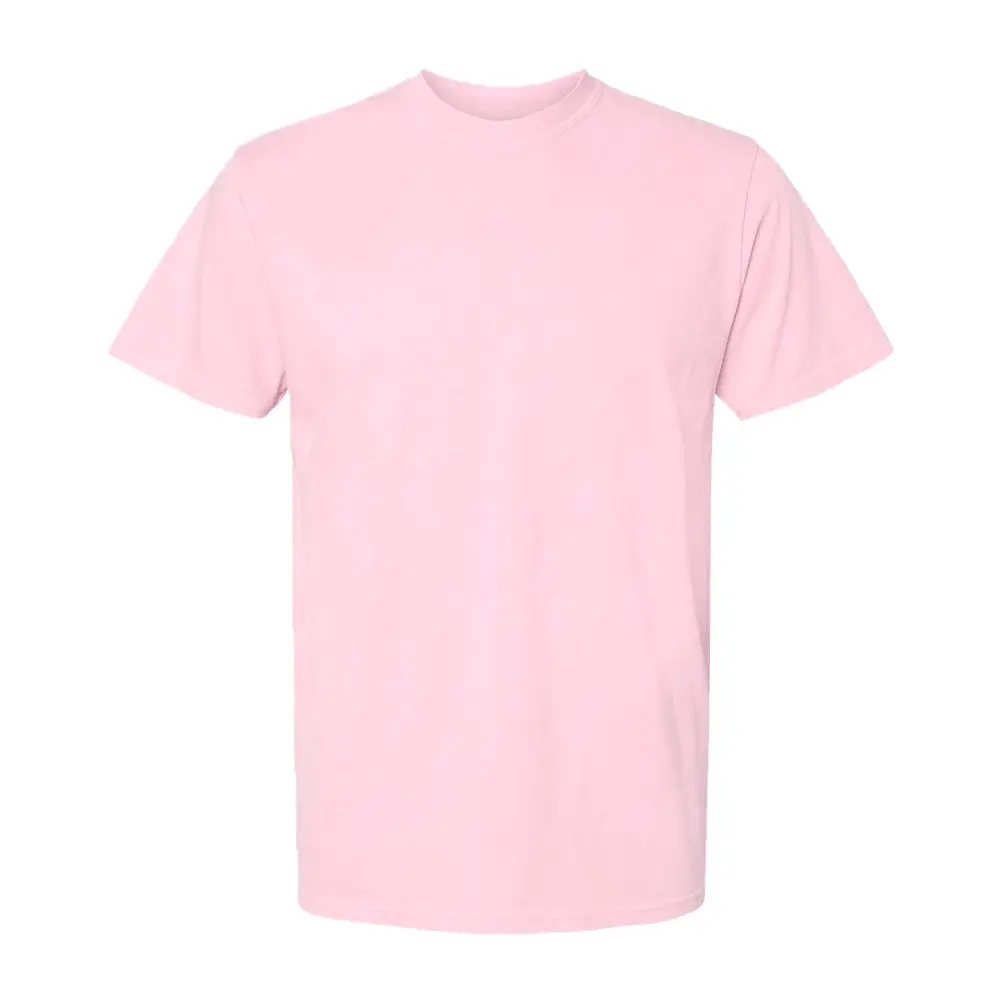 Men's Unisex Short-Sleeve Basic Round Neck T-Shirt, 180g Light Breathable Fabric, Plain Solid Loose Fit Casual Top, Multi-Size Multi-Color, Shortsleeve, Crew Neck
