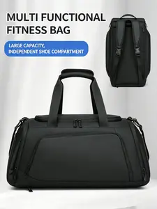 Large Capacity Sports Bag, Waterproof Fashion Fitness Backpack, Shoe Compartment and Wet Pocket, Unisex Travel Shoulder Bag, Handheld or Crossbody