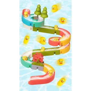 38 PCS Duck Slide Toys, Bath Toys for Kids Ages 4-8, DIY Building Kit for Ages 5-7, Bathtub Time Birthday Gifts for Toddler 3 + Year Oldfidget toys