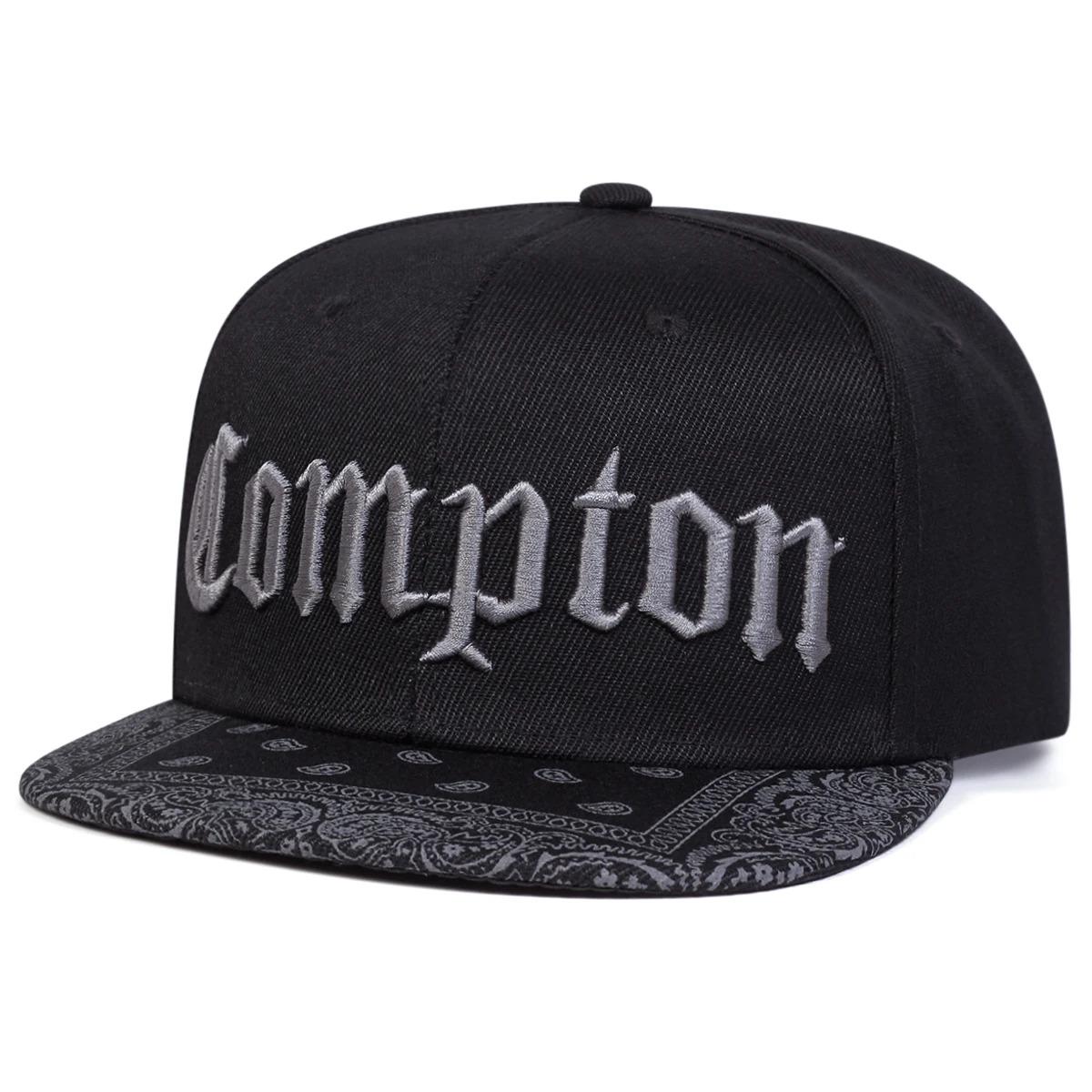Unisex COMPTON Letter Embroidery Baseball Hats Spring Autumn Outdoor Adjustable Casual Hip-hop Trucker Caps Sunscreen Hat