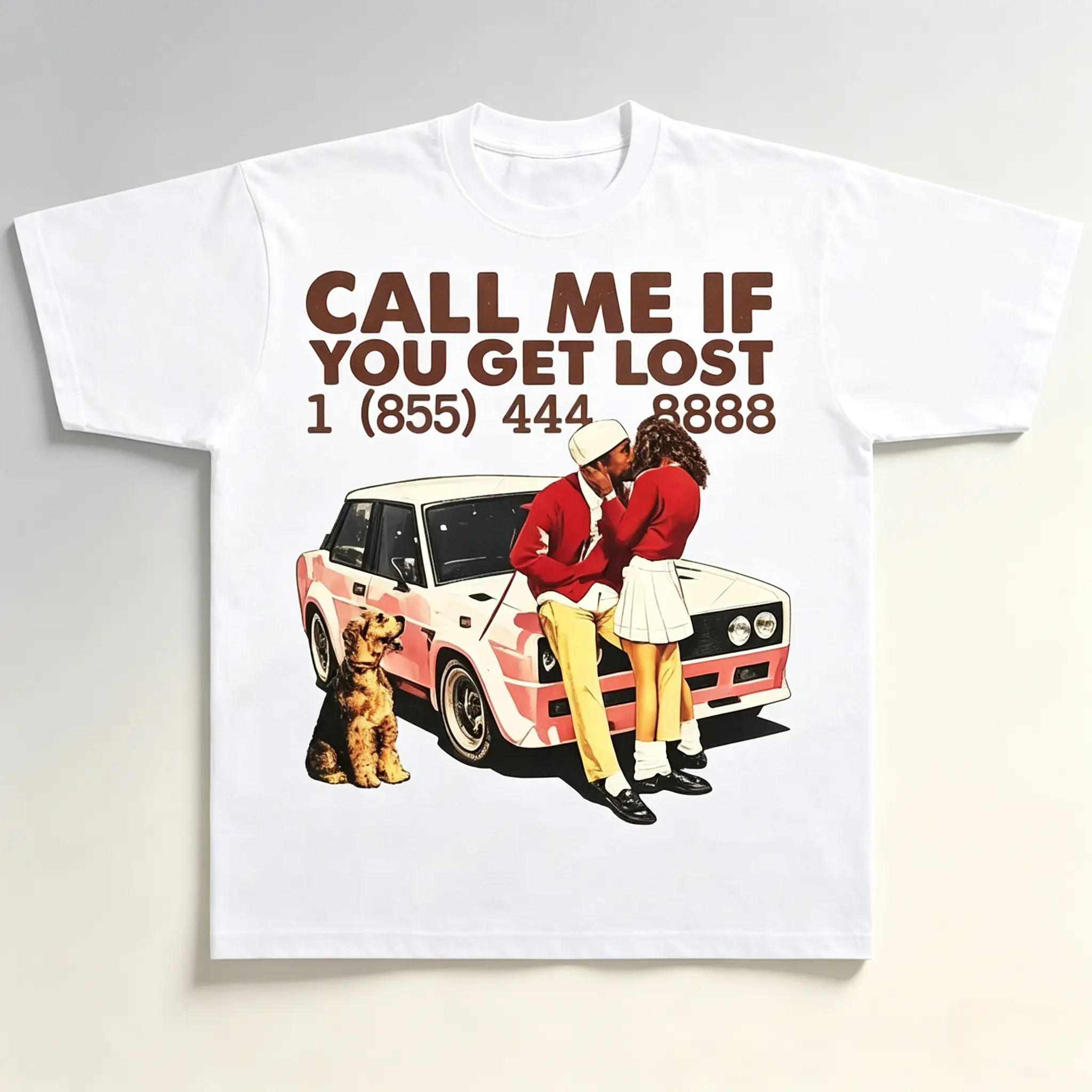 Call Me If You Get Lost Vintage Graphic T-Shirt, Pop Culture Casual Crew Neck Tee