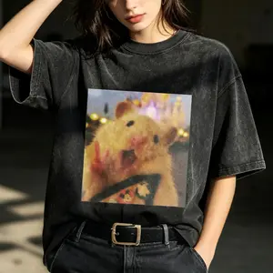 Mickey Mouse And Friends Summer Short Sleeve T Shirt,Women's washed short sleeved T-shirt, summer short sleeved heavyweight high-quality