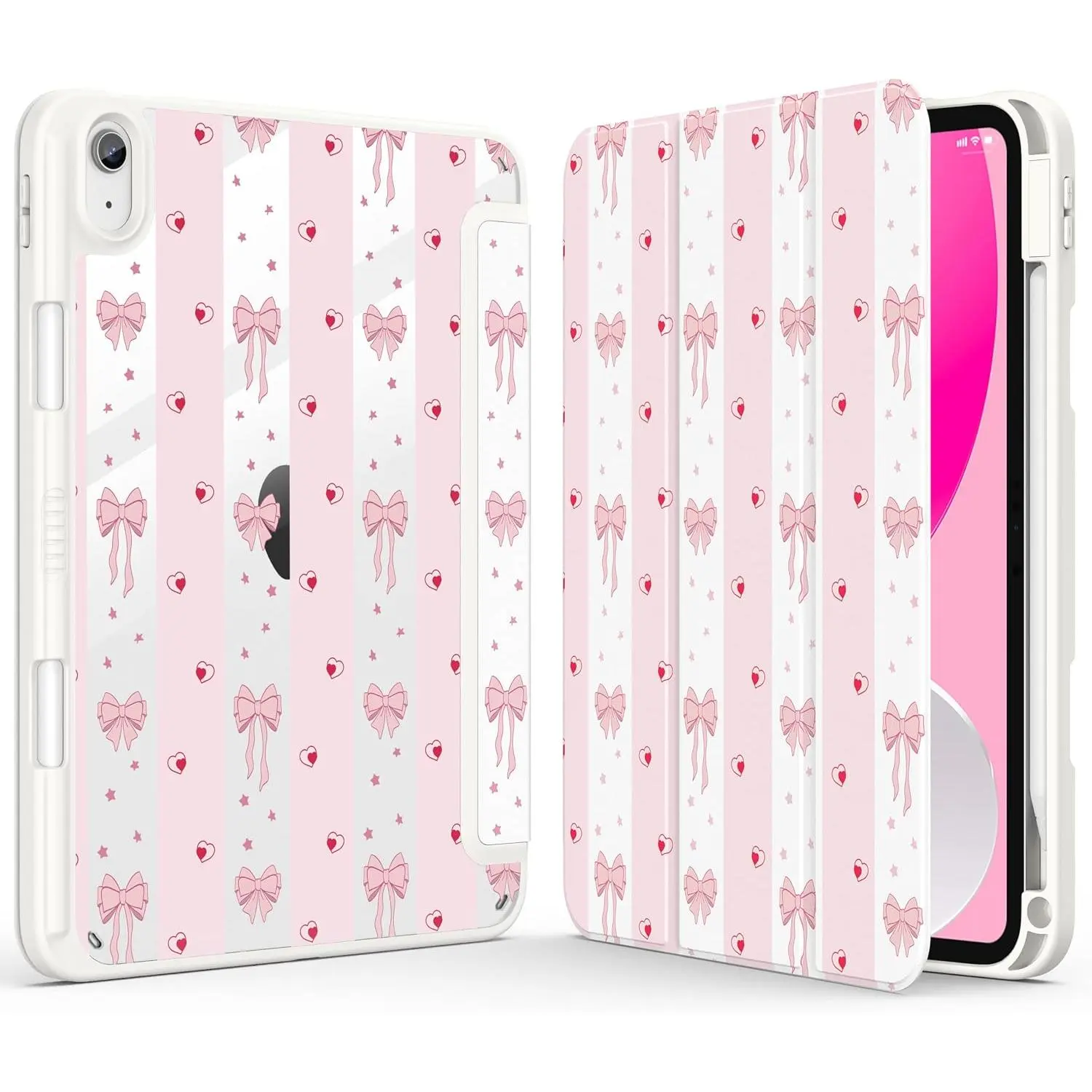 Bow Case for iPad (A16) 11th Gen 11"/10th Gen 10.9",  Bow | Lightweight Translucent , Cute Bow Design, Suitable for Birthday Gifts, Holiday Gifts, Cute Girl Style