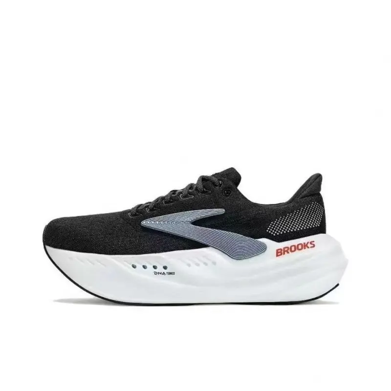 Ultra Cushioned Lightweight Road Running Shoes Breathable Knit Upper Shock Absorbing Thick Foam Midsole Non Slip Wear Resistant Outsole Soft Comfort Training Sneakers For Daily Jogging Marathon Workout Athletic Walking Footwear