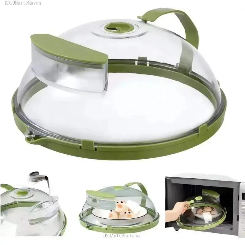 10-in Steamer-Equipped Microwave Plate Cover Lid for Microwave Food, Kitchen Accessory for Oven Kitchenware Utensils DD19MatteMavenD24AutoPartsGo