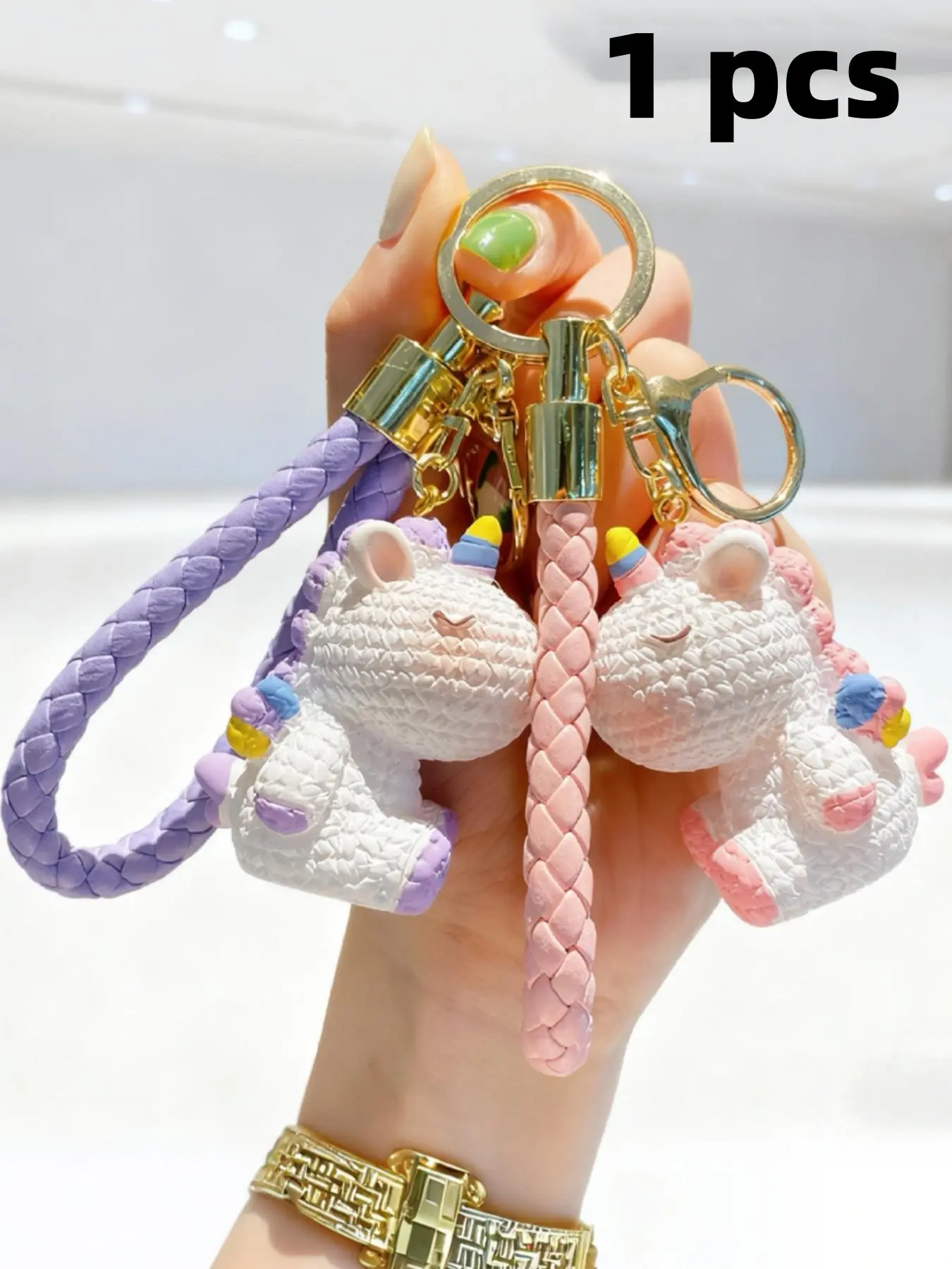Handmade Resin Unicorn Keychain, Colorful Tail, Personalized Design, Ideal Gift for Women and Kids, Car Key Chain, Phone Strap,Valentine's Day,lovers