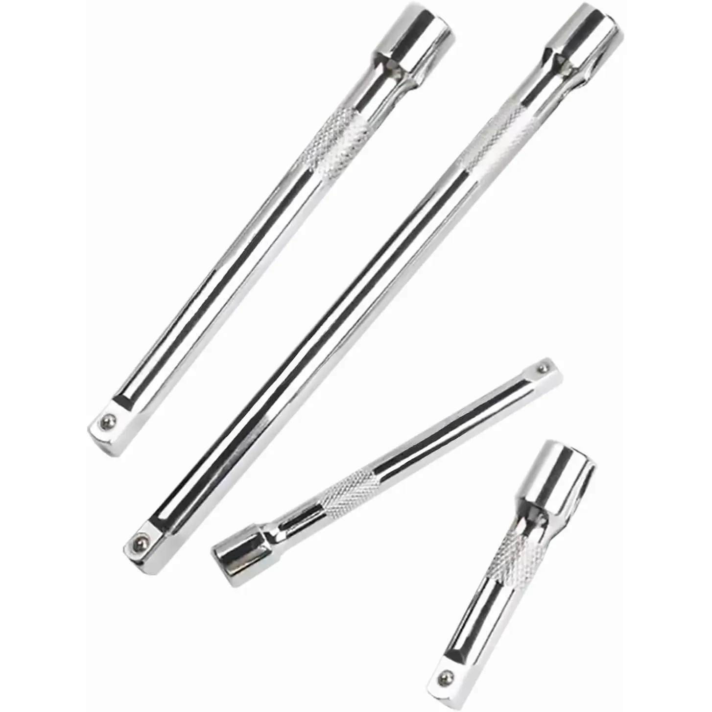 4 count 1/4" Socket Extension Set, Drive  Extension Bar Set, Ratchet Extension Set, 2"(50mm), 3"(75mm), 4"(100mm), 6"(150mm),  Chrome Vanadium Steel, Professional Socket Accessories
