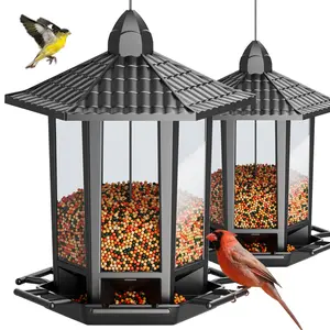 Birdream 2 Pack Bird Feeders for Outdoor Hanging, Retro Pagoda Design Fun-Assembly Bird Feeder, Attracting Wild Birds Chickadees Goldfinches Cardinals Finches and Sparrows, Gift for Halloween Tik Tok Deal