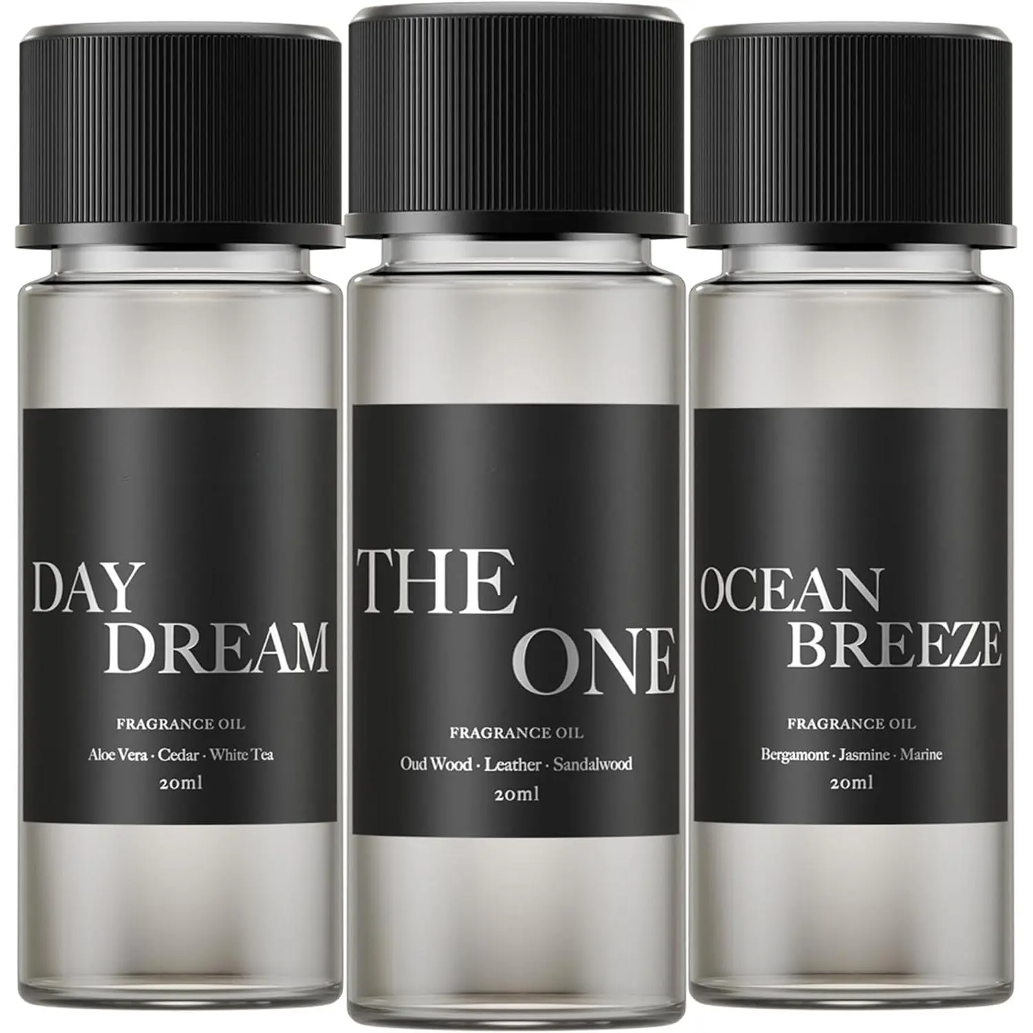 Hotel Scents Discovery Set – Day Dream, The One & Ocean Breeze |   Fresh, Woody & Marine Fragrance Oils |   Luxury Home Scent Kit for Cold Air Diffusers 3 x 0.68 fl oz (20 mL) |   Day Dream, The One & Ocean Breeze - Fresh, Woody & Marine Fragrance Oils