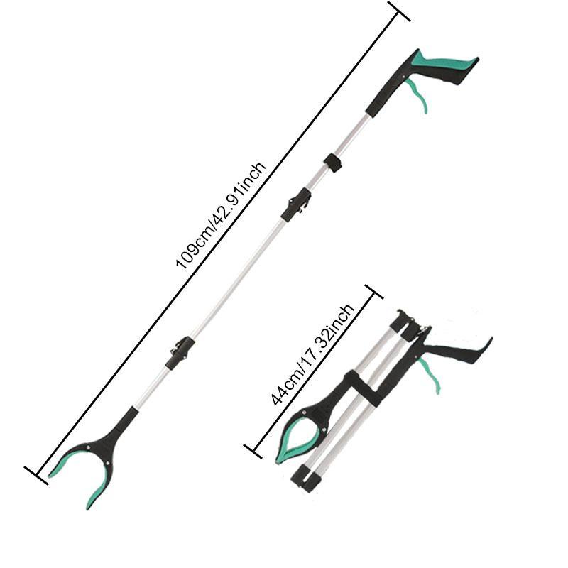 Lightweight Grabber Pickup Tool, Anti-slip Rotating Jaw & Magnets Grabber, Wide Claw Opening Trash Picker, Long Arm Extension Grabbers for Seniors