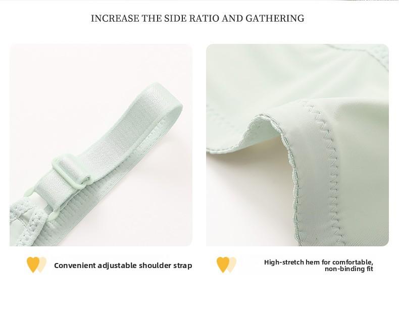 6 Pack Front Closure Bras for Women, Wire-Free Push Up Sports Bra with Removable Padding, No Dig Adjustable Straps, Seamless Full Coverage T-Shirt Bra, Comfortable Maternity Tank Top Style -RR