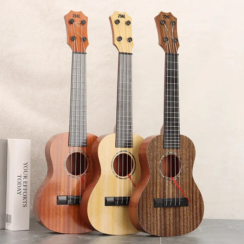 Kids Mini Four‑String Ukulele Guitar Model Toy, Musical Enlightenment Simulation Instrument Play Toy, Early Educational Music Game Toy, Holiday Birthday Gift for Children