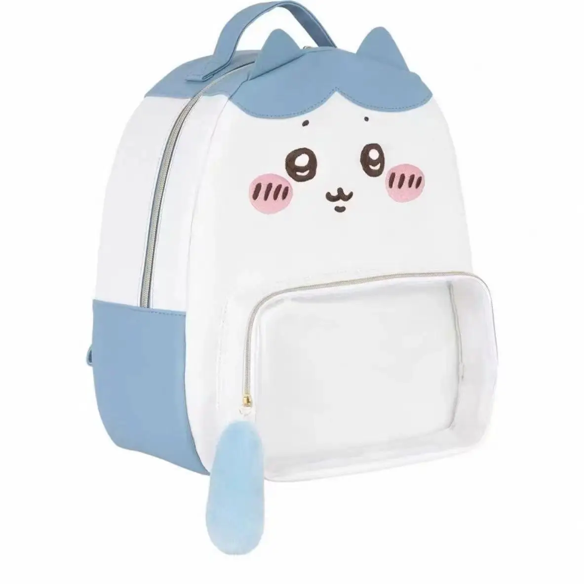 Kawaii Chiikawa Ita Bag Backpack Hachiware Usagi Clear Window Rucksack Large Capacity Student School Bag Anime Shoulder Bag