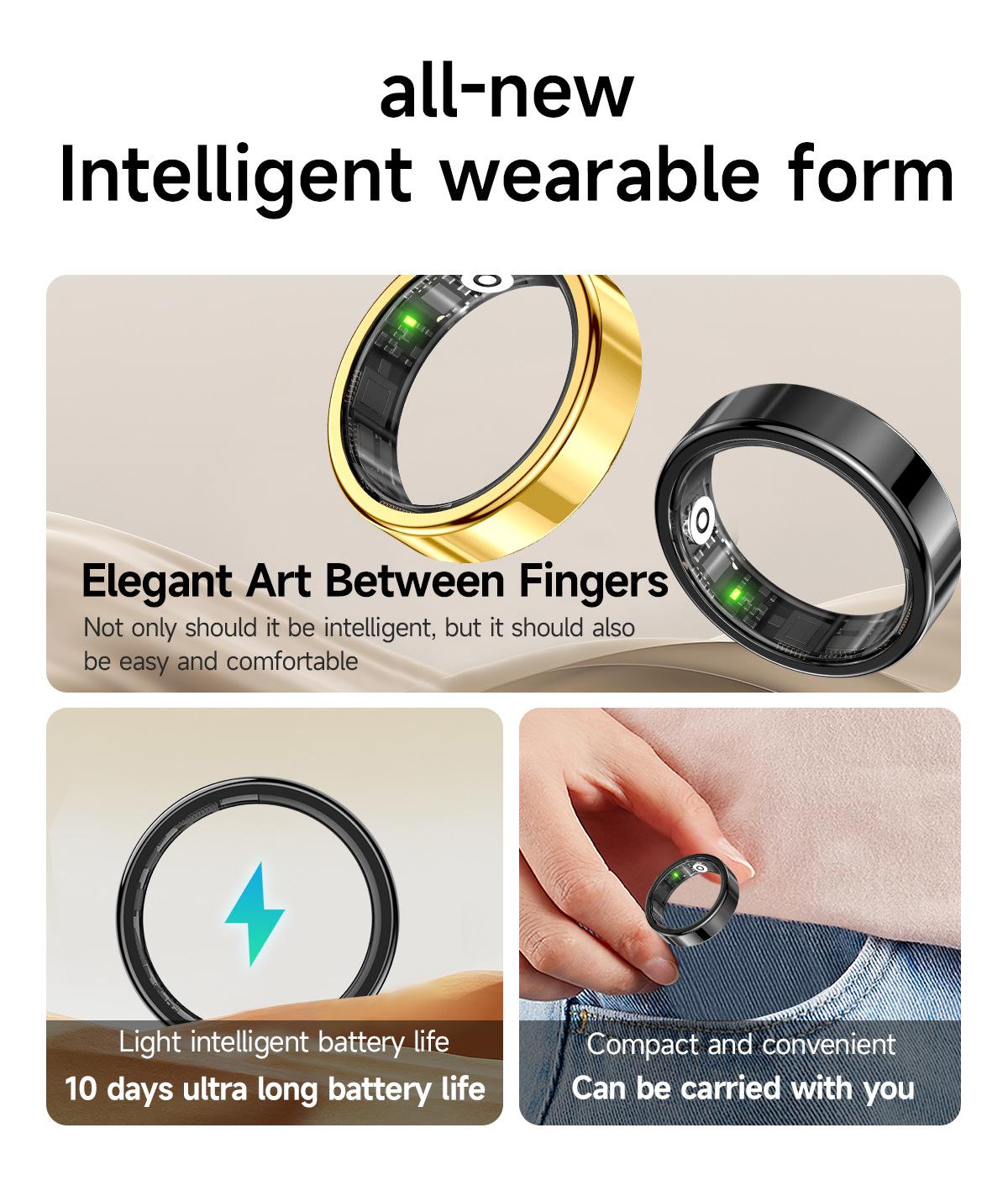 Best-selling multi-functional smart ring - sports step counter, Bluetooth camera, heart rate and blood oxygen monitoring - sleep health wearable device