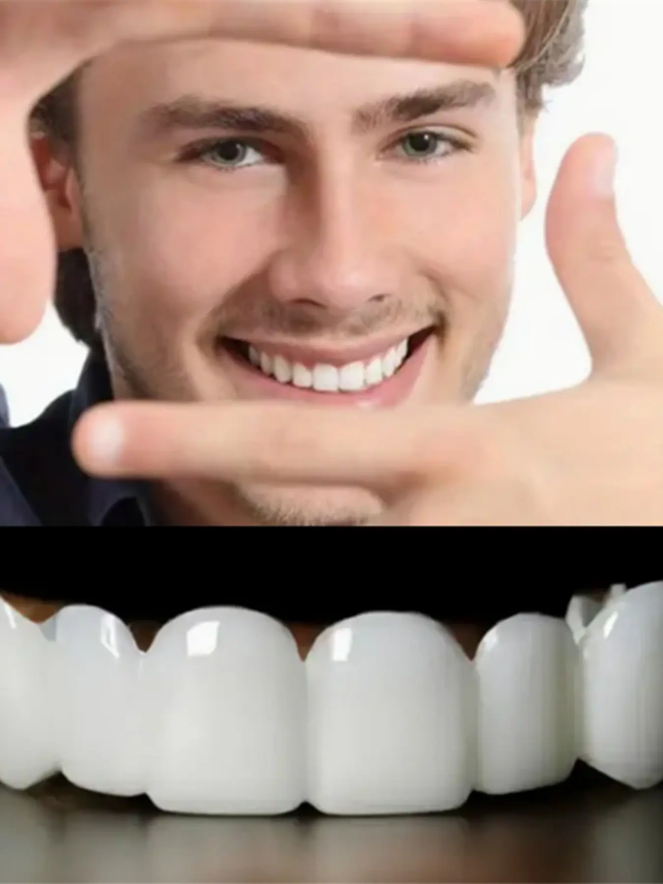 Adjustable False Teeth Set, Natural Look Dental Inserts, Comfortable and Easy to Install, Fits All Tooth Shapes, Boost Confidence