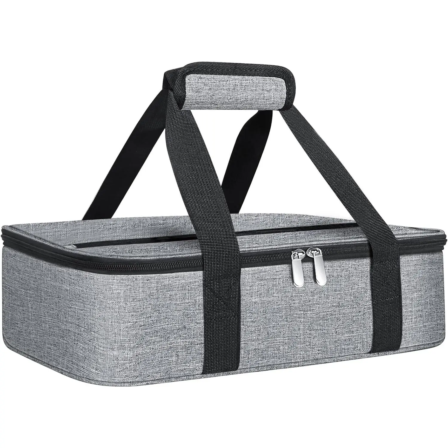 Insulated Casserole Carrier - Casserole Carriers for Hot or Cold Food - Lasagna Lugger Dish Carrier, Thermal Lunch Bag for Potluck Parties, Picnic, Travel, Fits 9" x 13" Baking Dish, GreyGift.