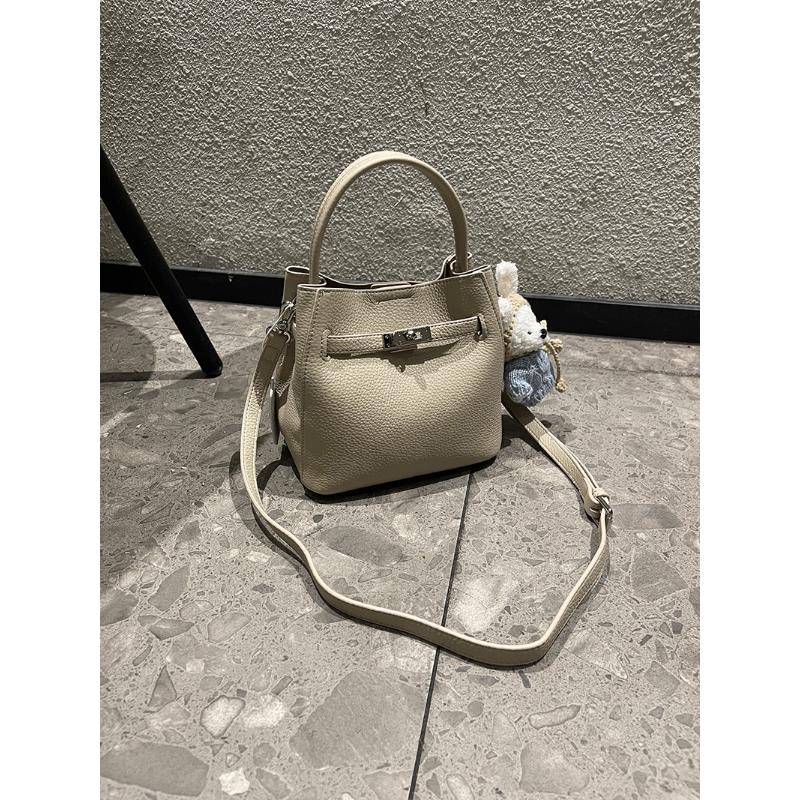 Minimalist Soft Leather Bucket Bag Women's 2026 Kelly Texture Original Design Hand-held Shoulder Crossbody
