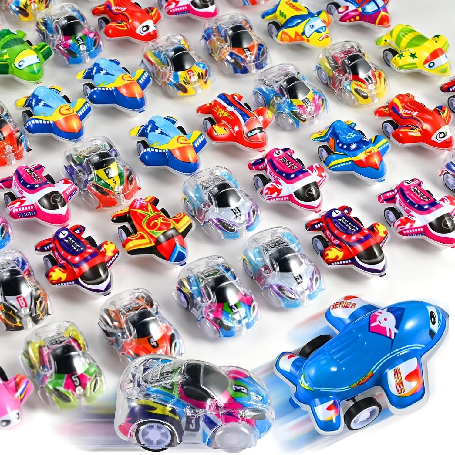 100 Pcs Mini Pull Back Cars and Airplanes Set, Assorted Racing Cars & Planes, Bulk Party Favors, Birthday Goodie Bag Fillers, Classroom Rewards, Carnival Prizes, Stocking Stuffers for Kidsfidget toys