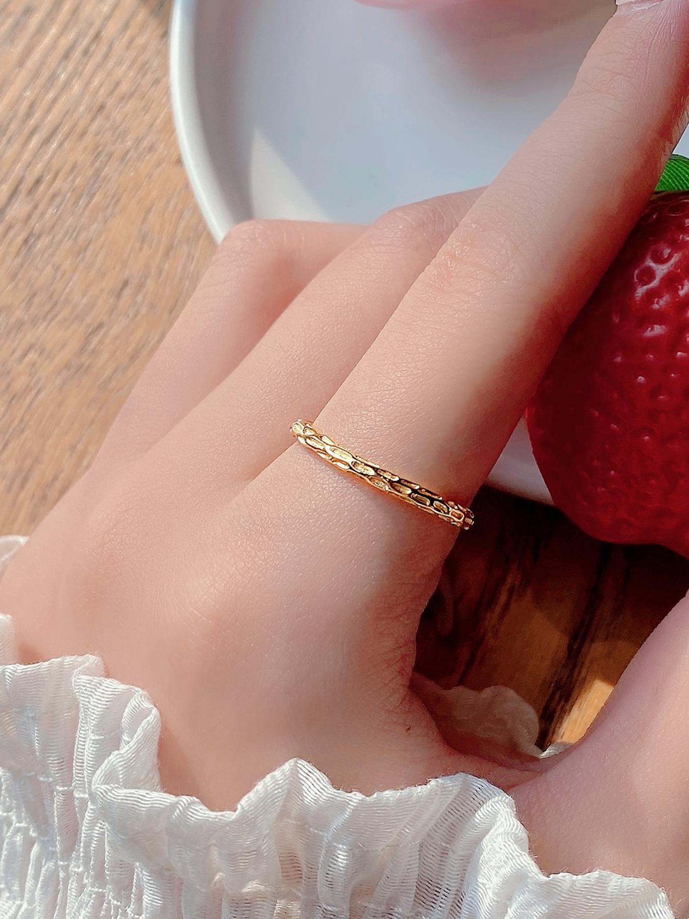 S925 Sterling Silver Cuff Ring, Adjustable Open Ring for Women, Elegant Ring, Statement Rings, Fashion Jewelry for Party, Daily Decor, Trendy All-match & Exquisite Jewelry for Birthday Gift