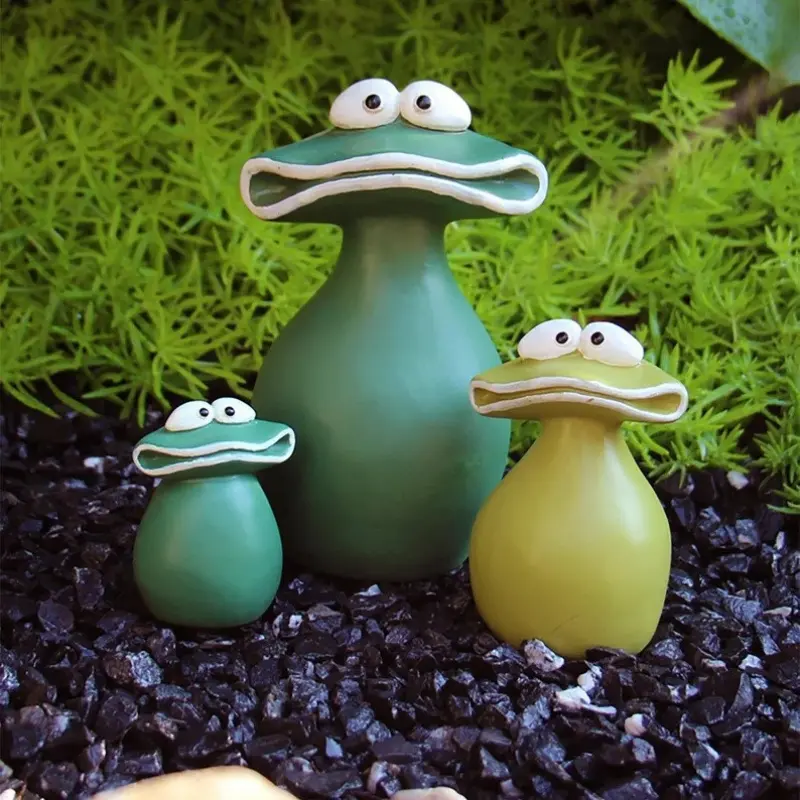 3pc Frog Family Sculpture Set Cute Frog Figurines Outdoor Indoor Resin Decorations for Home Garden Yard Lawn Decorative Ornaments