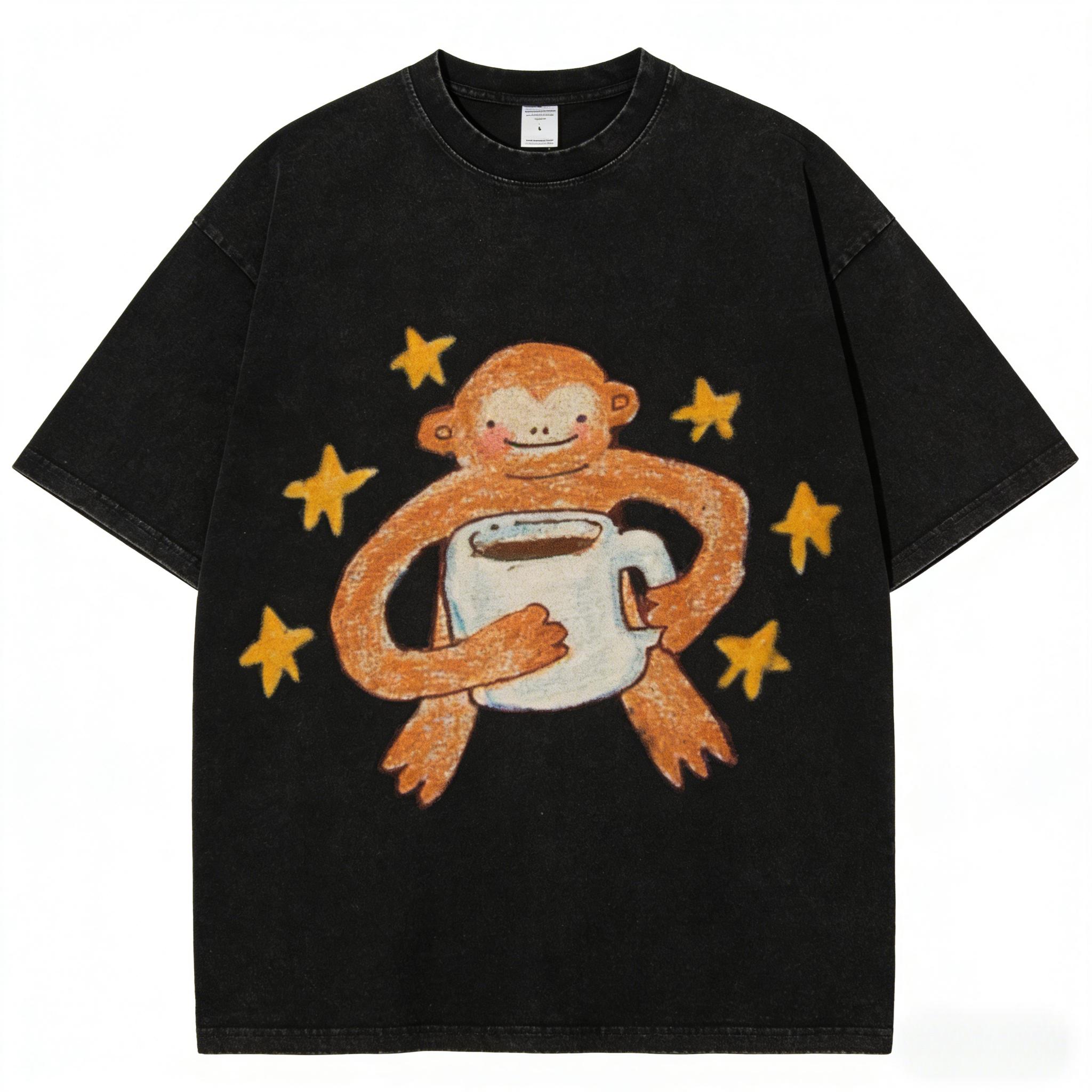 Star Monkey Unisex Vintage Washed Tee, Vintage Distressed Coloful Washed Tee- Wash Shirt - Natural Theme Unisex Streetwear, Unisex Graphic Casual Short Sleeve Crew Neck,Shirt for Men & Women, Gift for Her and Him Unisex T-shirt For Man And Woman Star Monkey Unisex Vintage Washed Tee, Vintage Distressed Coloful Washed Tee- Wash Shirt - Natural Theme Unisex Streetwear, Unisex Graphic Casual Short Sleeve Crew Neck,Shirt for Men & Women, Gift for Her and Him Unisex T-shirt For Man And Woman