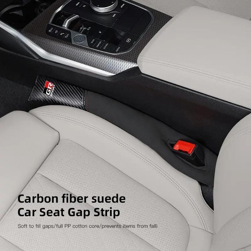 2pcs Car Seat Gap Filler Car Seat Gap Plug Auto Interior Accessories For Toyota Corolla Yaris Aygo Prius CHR Camry Auris Avensis Land Cruiser Prado 4Runner Hilux Harrier Avalon Venza Fortuner Verso Sienna Mirai
