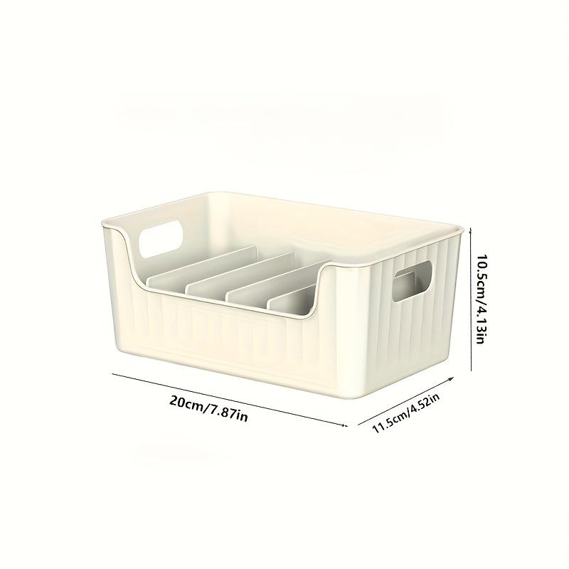 Transparent Plastic Spice Storage Box with Adjustable Dividers, Multi-Purpose Kitchen Organizer for Snacks & Small Items