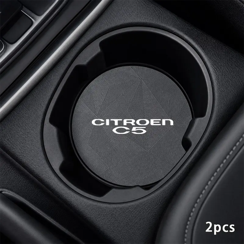 Citroen C5 2pcs Cup Holder, Diamond Pattern, Dust-Proof and Sand-Proof, Easy to Clean, Tidy Interior, Car Accessories