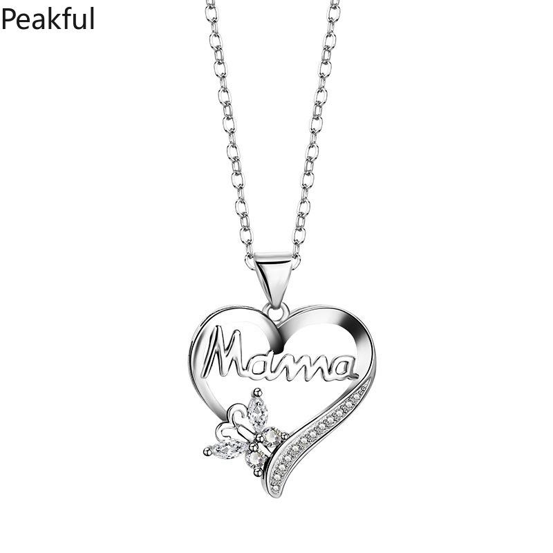 Mother's Day Themed Necklace — "Mama" Letter Pendant Stainless Steel Necklace: An Exquisite Jewelry Gift Crafted Especially for Women