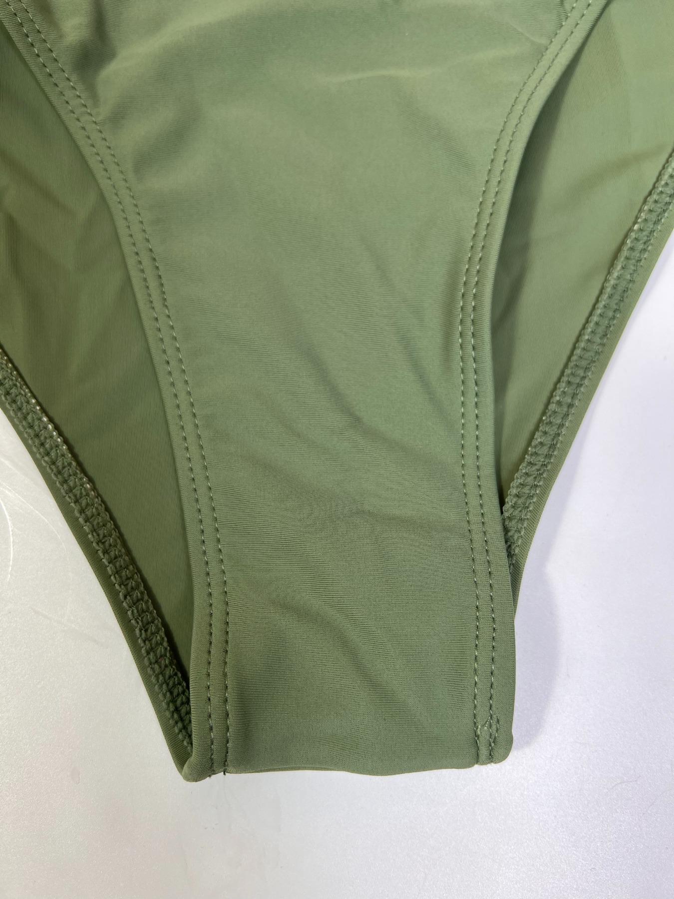 Two-piece Set Women's Solid Color Bikinis Set, Sexy Fashion Swim Top & Swimwear Set for Beach Holiday Vacation, Ladies Swimsuit for All Seasons, Ruched Swim Suits