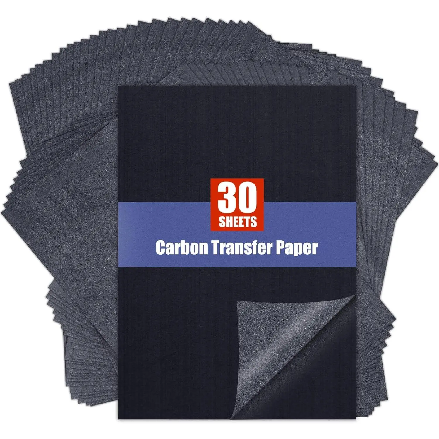 Carbon Paper for Tracing Transfer-Paper Pad, 30 Pcs Black Graphite Copy Paper for Tracing Drawing Patterns on Wood Projects Canvas Fabric Lettering Sketching Art Supplies, A4 8.3 X 11.8 Inch