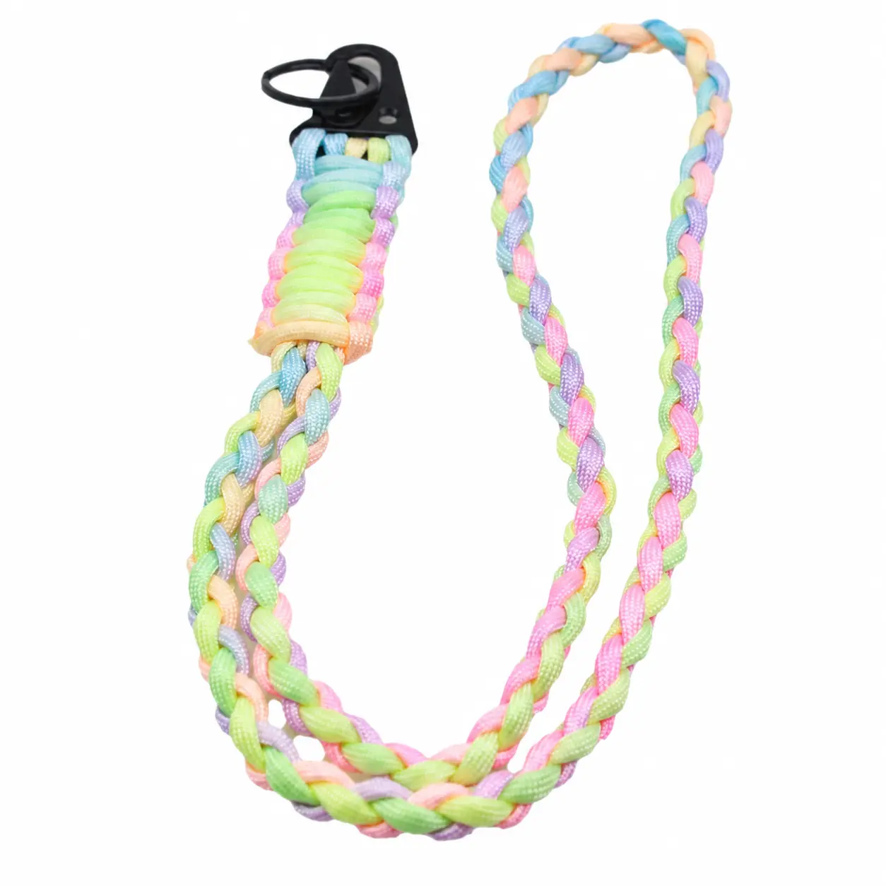 Durable 7-Strand Paracord Neck Lanyard for Smartphones, Keys, and Outdoor Gear — Lightweight, Adjustable, Weather-Resistant Cord with Secure Carabiner Clip for Hiking, Camping, Travel, and Everyday Carry