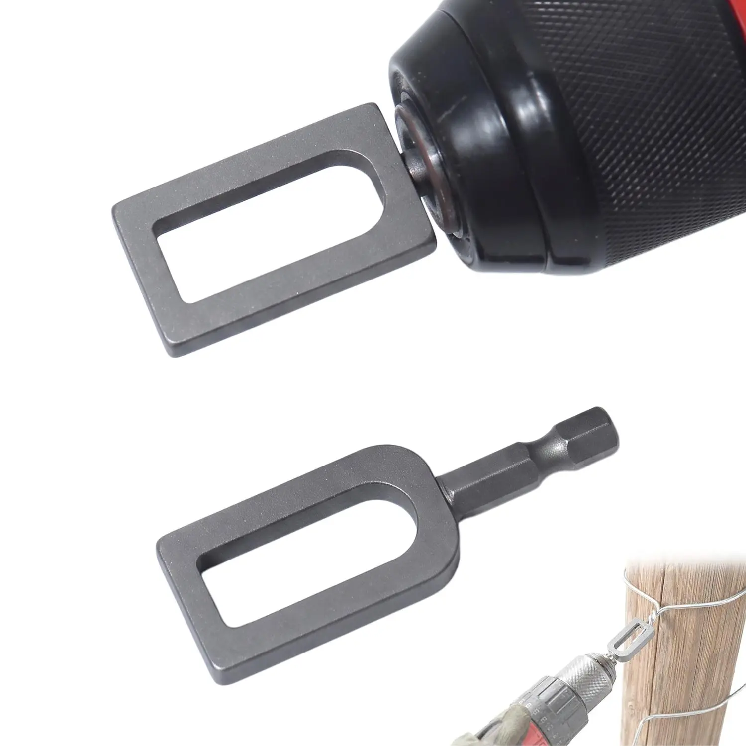 Professional Rebar Tie Wire Twisting Tool for Drills - Heavy Duty Steel Wire Twister Tool with 1/4" Hex Shank for Construction and Fencing Projects