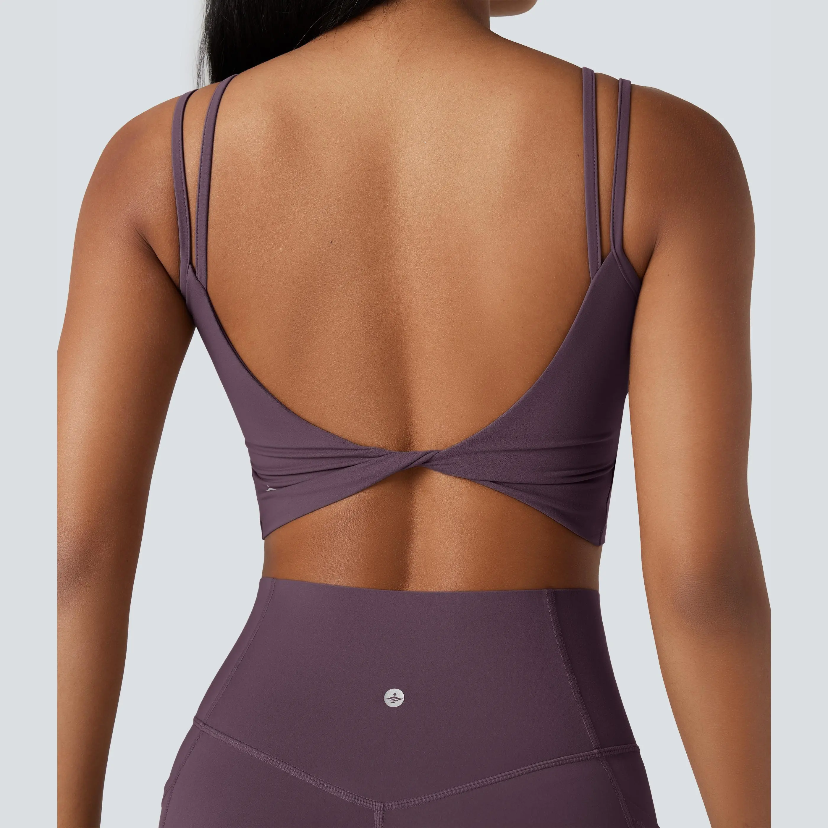 Halara UltraSculpt™ Double Straps Twisted Backless Cropped Yoga Tank Top #BackToSchool Halara UltraSculpt™ Double Straps Twisted Backless Cropped Yoga Tank Top #BackToSchool