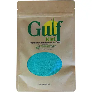 Centipede Grass Seed for a Dense Green Lawn, NO Mulch, 1 lb Coated Seeds, Sun and Moderate Shade Tolerant Lawn Seeding and Turf Patch Repair, Southern Southeast US, Low Fertilizer Low Maintenance