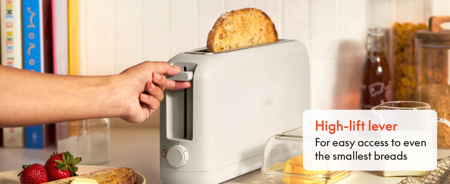 2-Slice Compact Fit Modern Toaster, Plastic/Steel Kitchenware, 6-Setting Shade Control, Reheat & Cancel Buttons, 10" Long Slots for Sourdough, Anti-Jam, Auto Shut Off, 900-Watt, Oatmilk Compatible 2-Slice Compact Fit Modern Toaster, Plastic/Steel Kitchenware, 6-Setting Shade Control, Reheat & Cancel Buttons, 10" Long Slots for Sourdough, Anti-Jam, Auto Shut Off, 900-Watt, Oatmilk Compatible