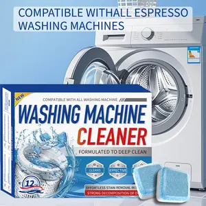 Washing machine cleaning tablets 12 packs, pet safety, environmentally friendly cleaning tablets, neutralize pet odors, deeply clean dirt, keep the washing machine fresh and easy to use