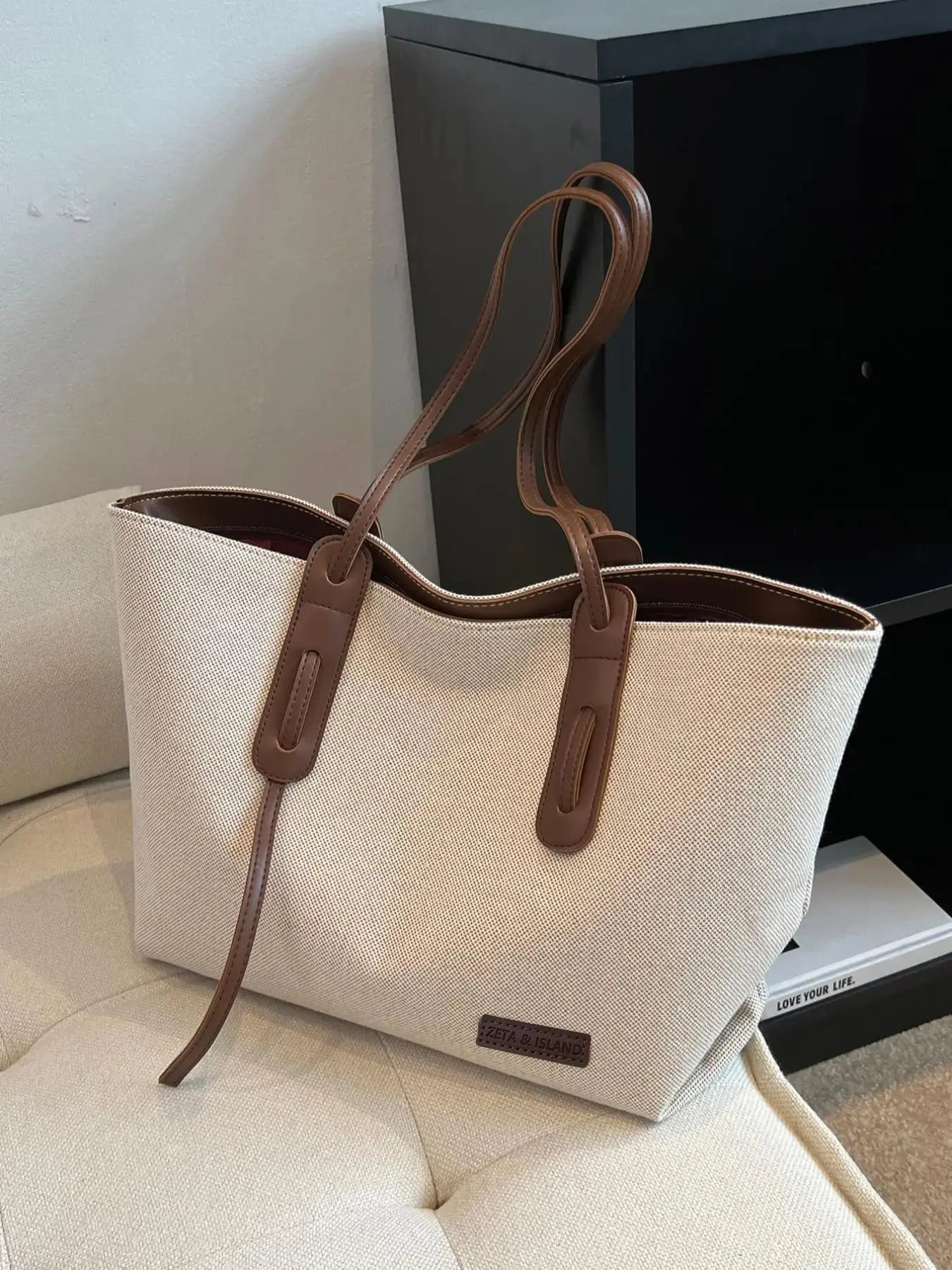 【Black Friday】Women's 2026 Autumn/Winter Large Capacity Handbag, Pure Color Versatile Simple, Casual Fashion Handbag and Shoulder, Travel and Business Bag, Wallet, PU Shoulder Bags