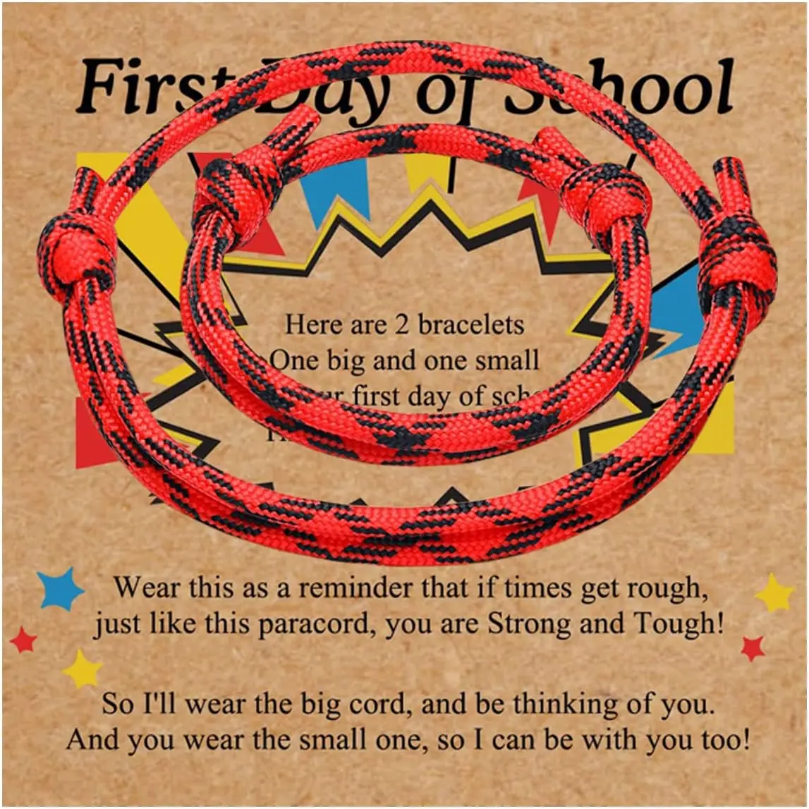 Of School Bracelet, Matching Mommy And Me Mother Son Daughter Paracord  To School Bracelets Wish  for Mom Boys Dad Girls