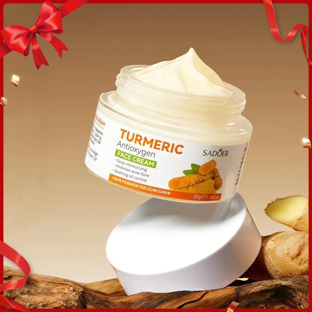 Turmeric Face Cream, Moisturizing Face Cream, Hydrating Nourishing Brightening Face Cream, Face Lotion for Women and Men, Hydrating Serum for Face, Daily Skin Care Product, Daily Moisturizing Blend, Face Moisturizer, Smooth, Hydrate Face Care Products
