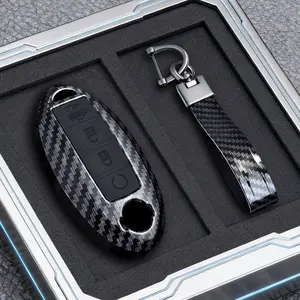 Abs Carbon Fiber Style Car Key Cover for Nissan Qashqai X-Trail T32 T31 Juke J10 J11, Infiniti Tiida Pathfinder Note Key Case