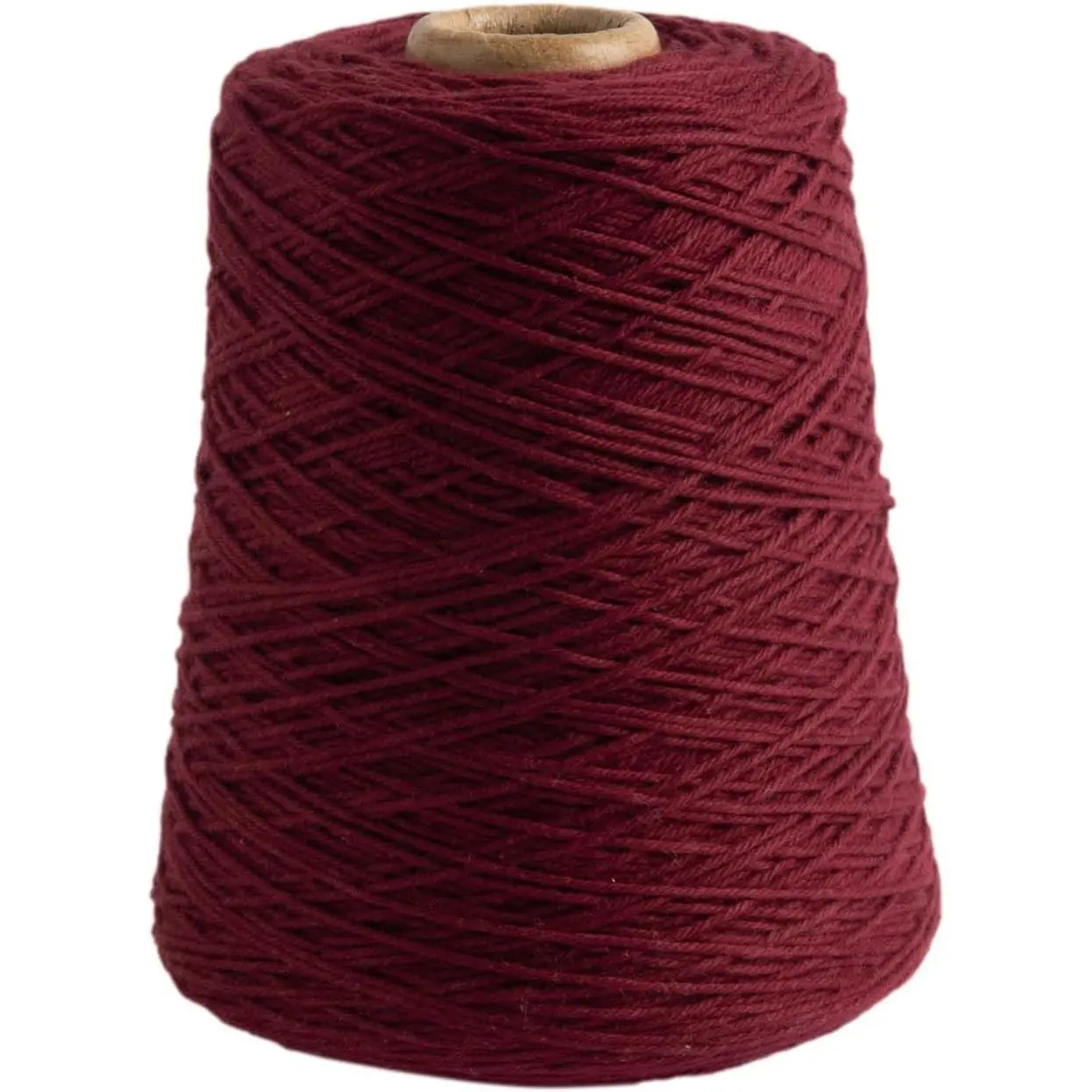 Dishie Red Worsted Weight 100% Cotton Yarn for Dishcloths | 400g cone of soft solid colored knitting yarn in Pomegranate color for crocheting, machine washable.