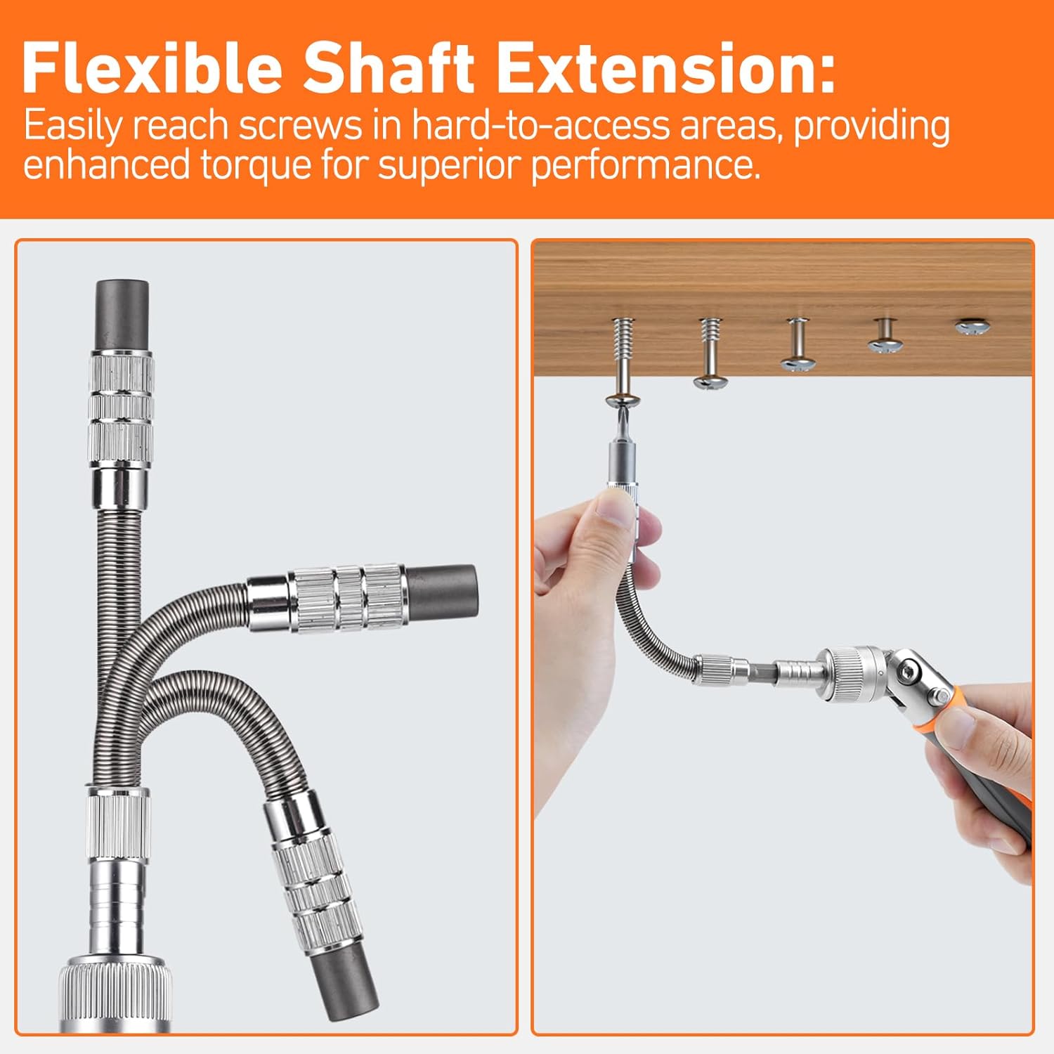 Ratchet Multipurpose Screwdriver Tool Set, 38pcs Socket Set & Screwdriver Bit Set with Rotatable Ratchet Handles & Storage Case, Household Repair Tool Kit for Bike, Hardware, Heavy Duty