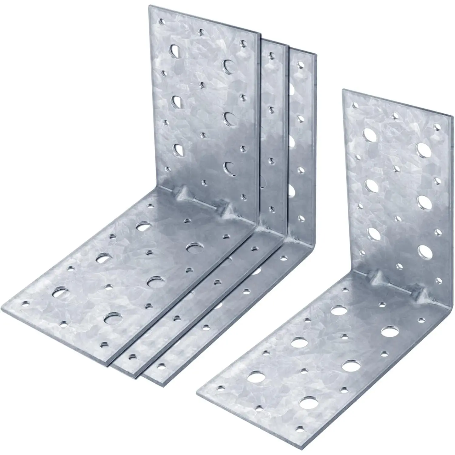 4 count 6'' Galvanized L Brackets, Heavy Duty Corner Brackets for  | Hot Dip Galvanized