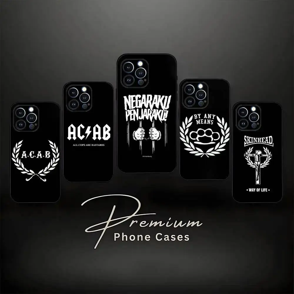 Acab Ultras Phone Case Soft Silicone Black Cover For iPhone 11-17 Pro Max/Plus & Samsung Galaxy S23-S25