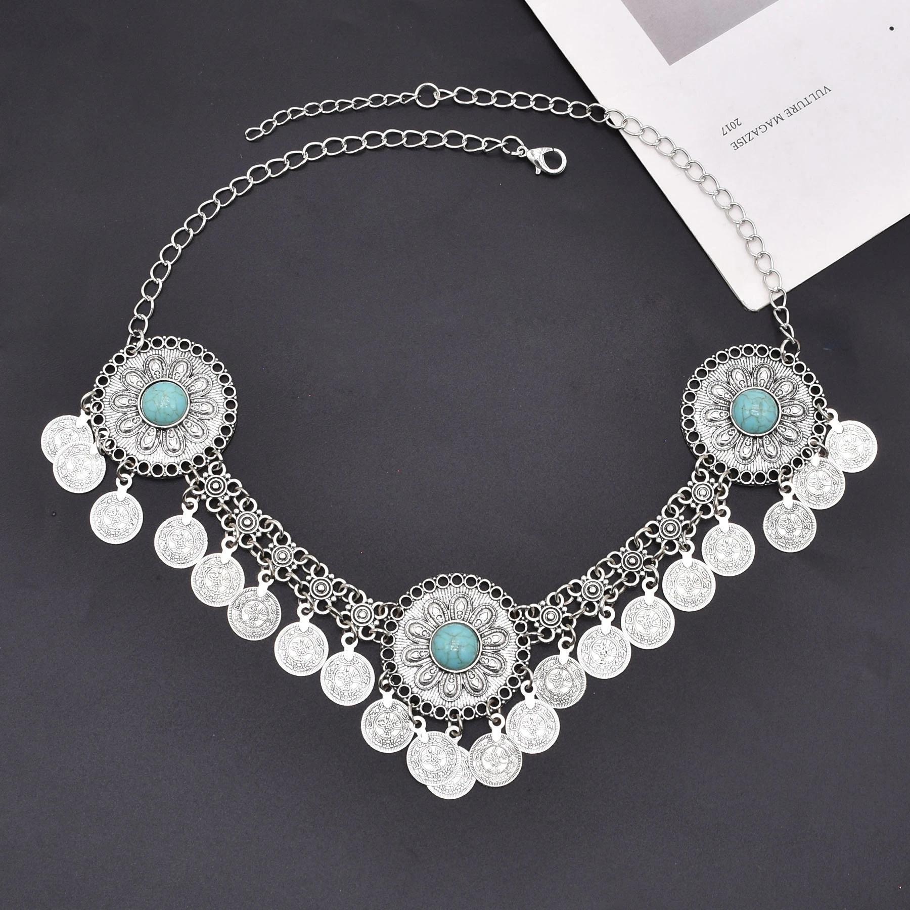 Vintage Coins Headband Head Chains Headpiece Boho Gypsy Ethnic Trible Hair Accessories Afghan Turkish Charms Female Hair Jewelry